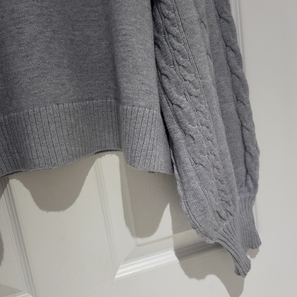 Mexx Cropped Women's Knit Grey Sweater Cableknit Size M - Picture 7 of 10